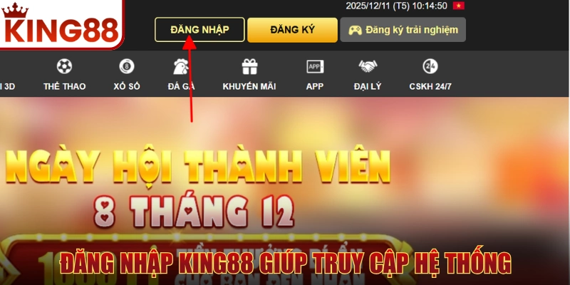 Đăng nhập KING8